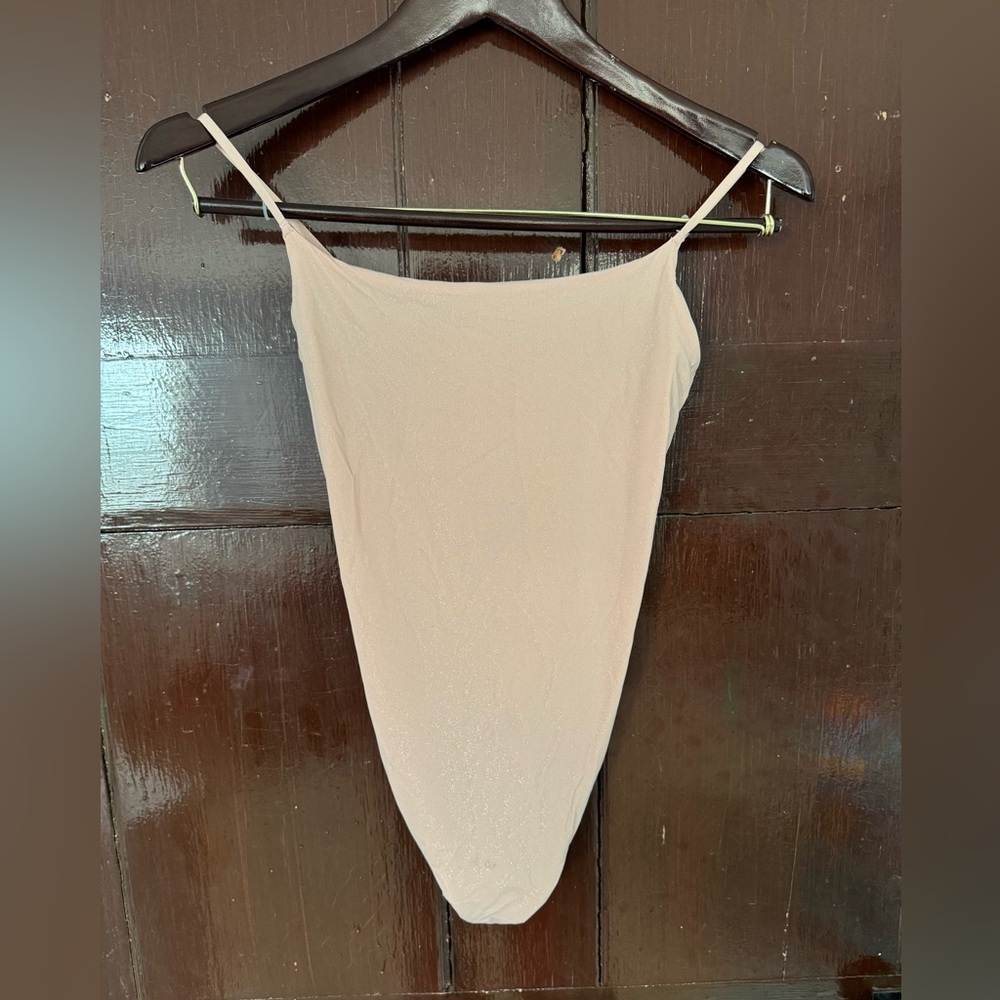 AERIE soft thong bodysuit with sparkles